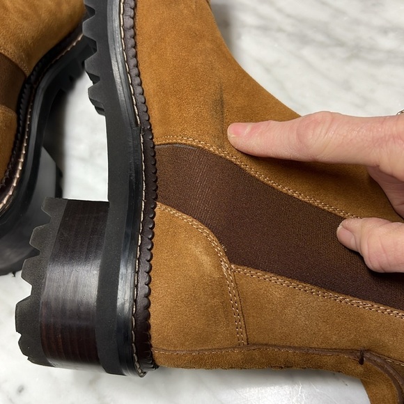 See by Chloe NEW Mallory Chelsea Tan Suede Bootie 39 - Picture 8 of 15
